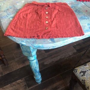 It is a cute brownish red skirt